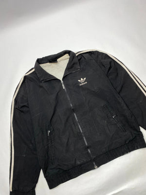 Adidas Vintage Black 3-Stripe Track Jacket (Men’s L / D5)