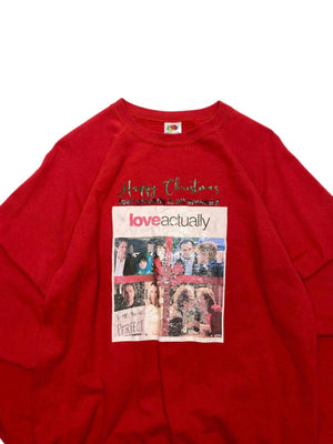 Red Print Sweatshirt Men's Small