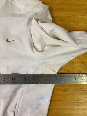 Nike White Full-Zip Track Jacket with Blue Zip