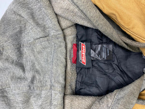 Dickies Brown Canvas Work Jacket with Grey Hood