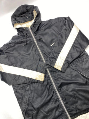 Vintage Nike Black & Beige Longline Hooded Jacket