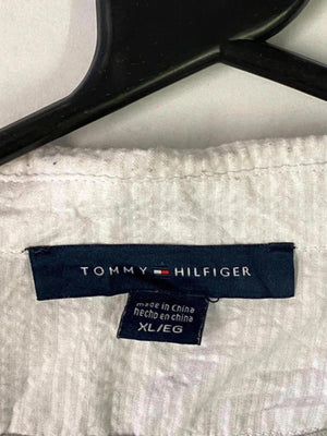 Tommy Hilfiger Grey & White Layered Long Sleeve Top