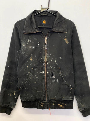 Carhartt Black Workwear Jacket Size S – Distressed / Paint Splatter