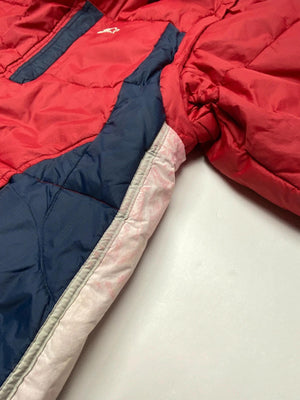 Vintage Starter Puffer Jacket – Red / Navy