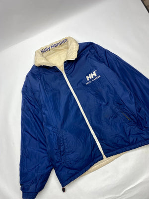 Helly Hansen Beige Puffer Jacket – Men’s L – Down Filled 80/20 – Vintage