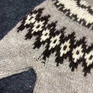 Vintage Grey Knitted Jumper Men's XS