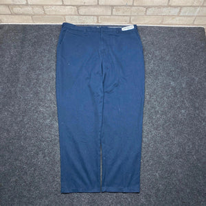 Blue Cintas Straight Trousers Men's W40