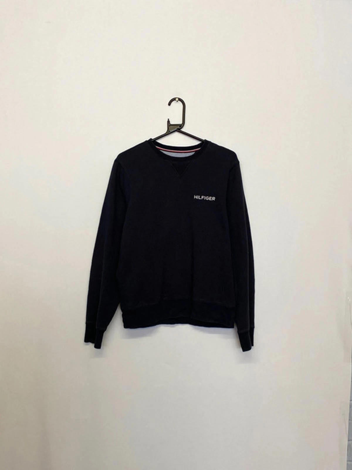 Tommy Hilfiger Navy Crewneck Sweatshirt – Small Logo – Size S