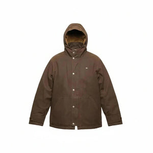 Lacoste Brown Padded Hooded Jacket Vintage Style – Size L