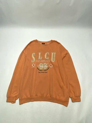SLCU Salt Lake City University Crewneck Sweatshirt – Rust Orange (Size M)