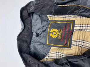 Belstaff Two-Tone Black & Silver Quilted Biker Jacket