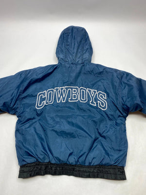 Dallas Cowboys NFL Hooded Puffer Jacket (Youth Size / Approx. 24” Chest)