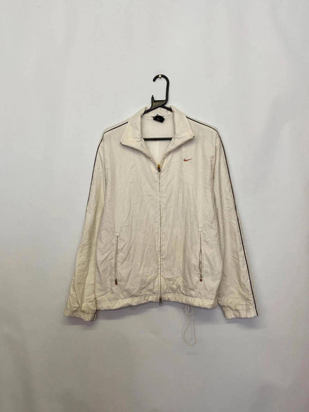 Vintage Nike White Full-Zip Track Jacket