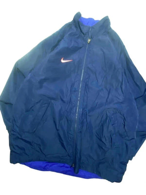 Vintage 90s Navy-Blue Nike PSG Reverse Jacket Men's XL