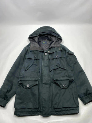 Lacoste Black Hooded Utility Field Jacket – Size 48