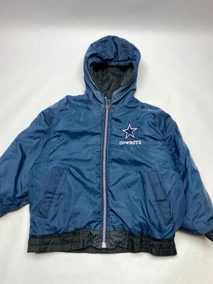 Dallas Cowboys NFL Hooded Puffer Jacket (Youth Size / Approx. 24” Chest)