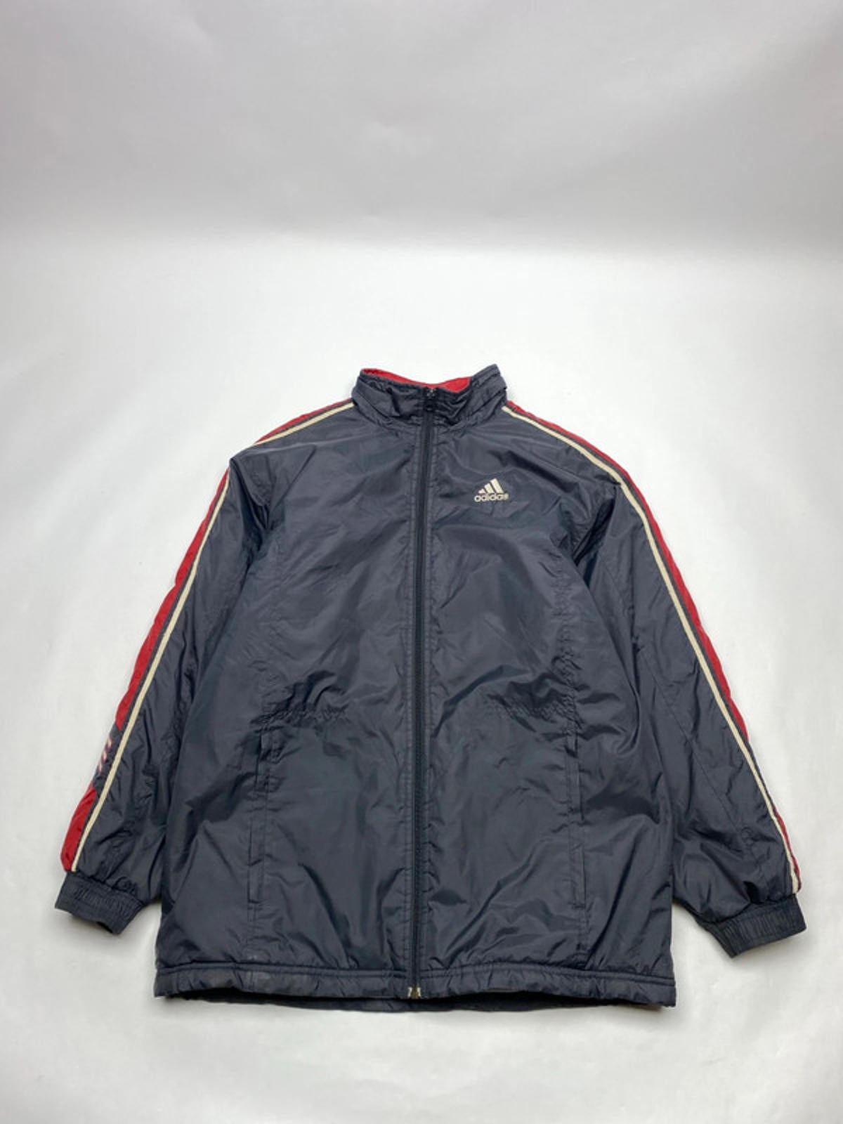 Adidas Navy & Red 3-Stripes Full-Zip Jacket (Men’s M)