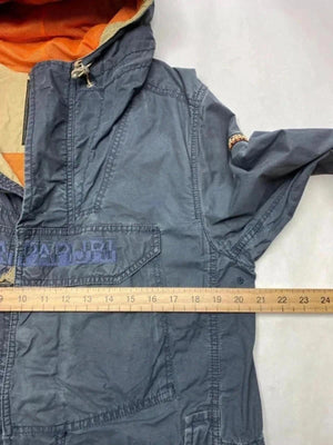 Napapijri Geographic Hooded Jacket Blue Orange Lining