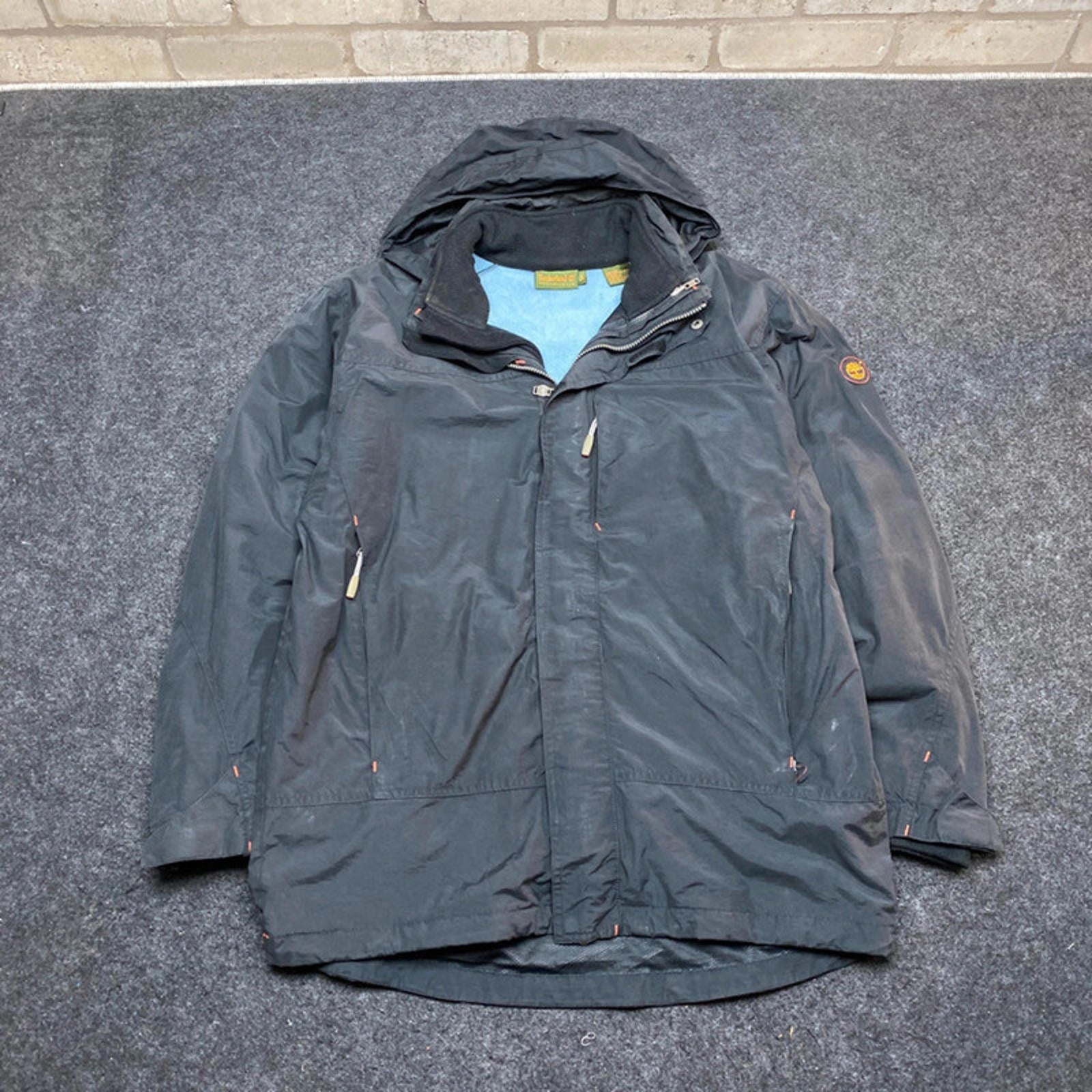 Black Timberland Parka Jacket Men's Medium