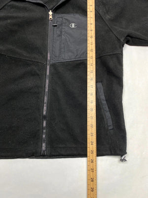 Champion Men's Black Fleece Jacket with Zip Pockets