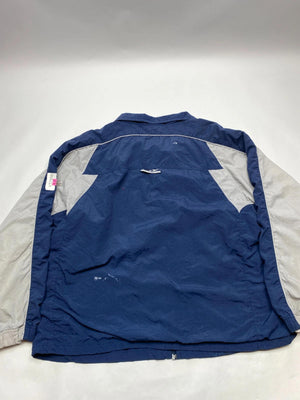 Vintage Reebok Navy & Grey Full-Zip Windbreaker Jacket