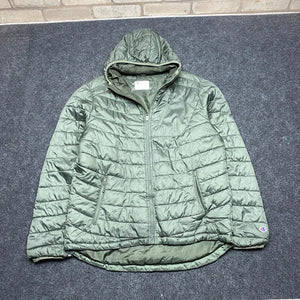 Green Champion Puffer Jacket Men's Large