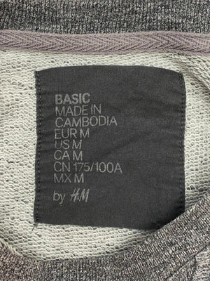 Grey H&M Embroidery Sweatshirt Men's Small