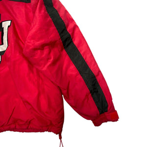 Black and Red Logo Athletics Windbreaker Men's Large