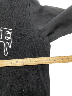 Black Embroidery Hoodie Men's Large