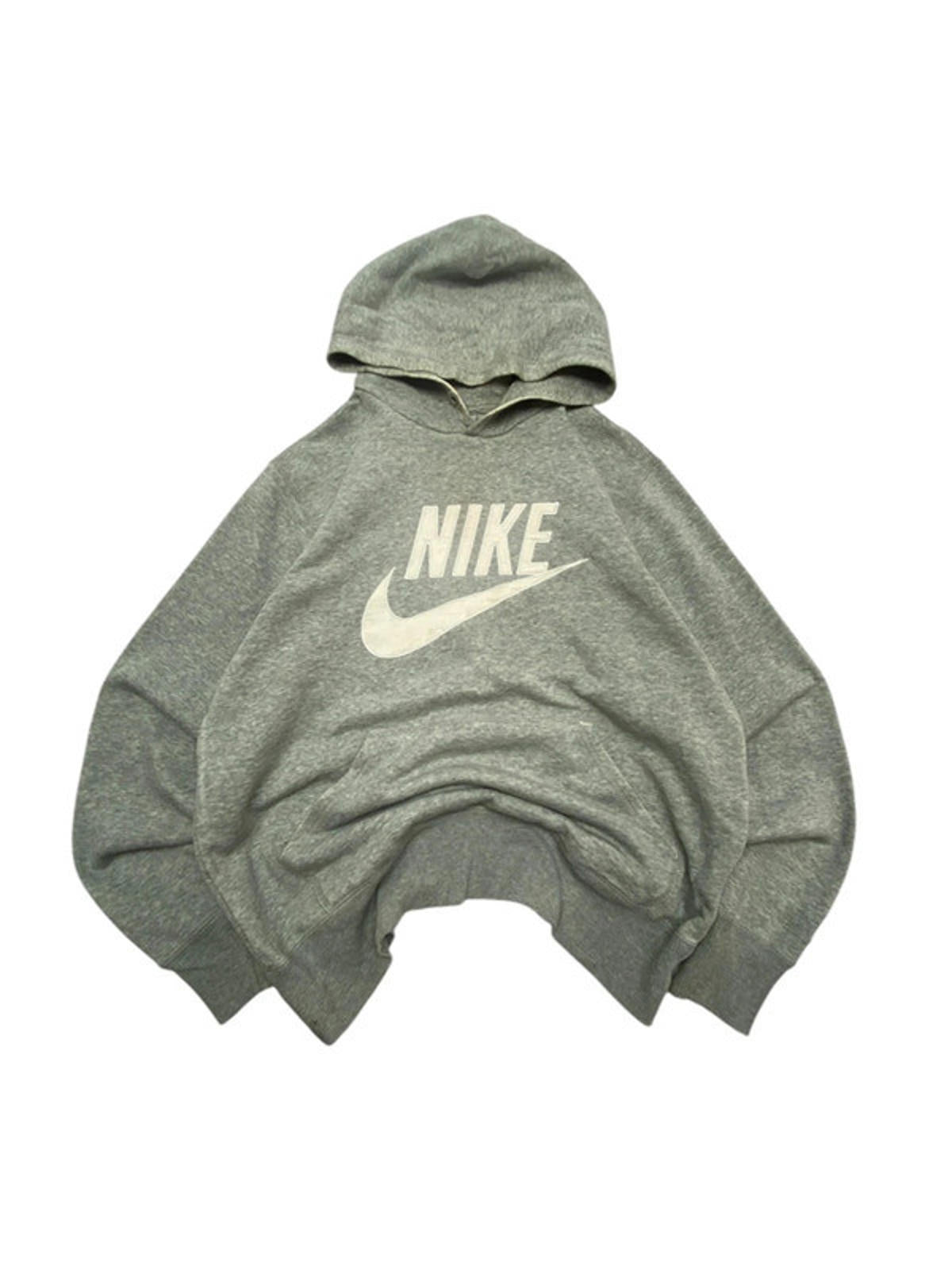 Grey Nike Logo Hoodie Men's Medium