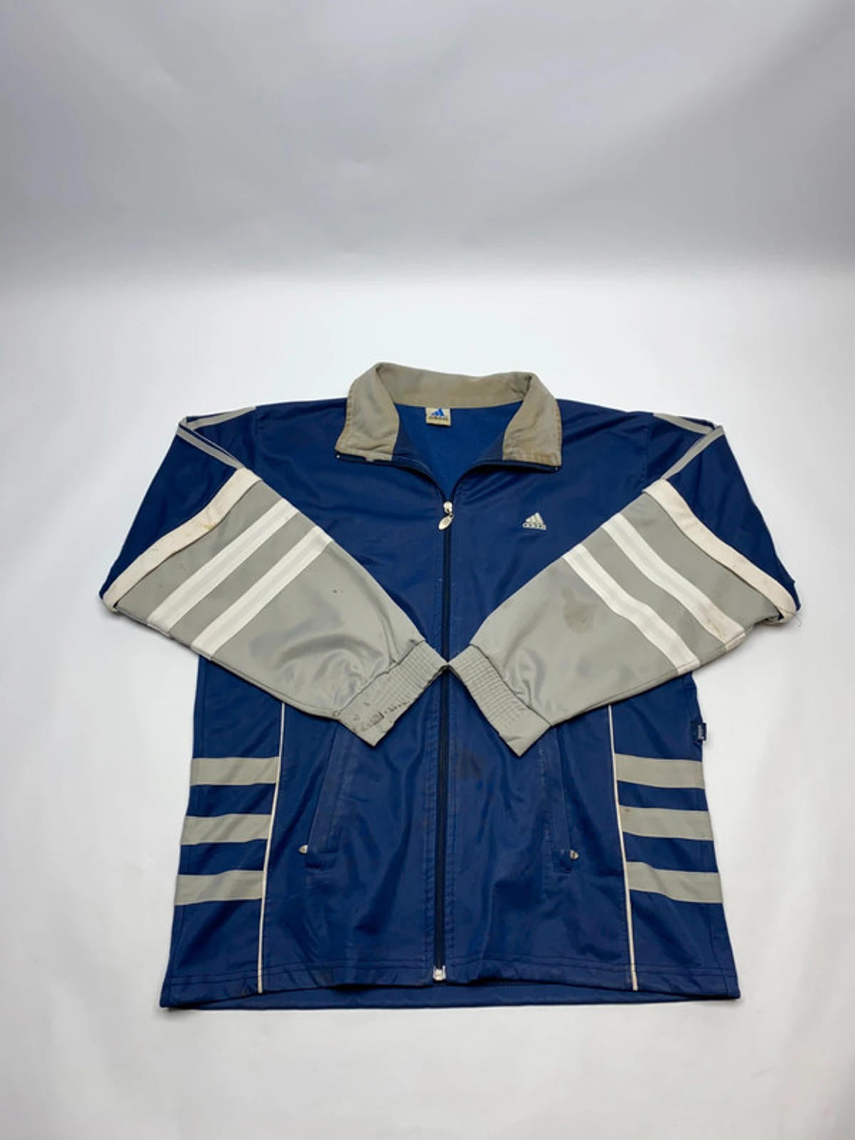 Adidas Vintage Navy & Grey Track Jacket (Men’s L)