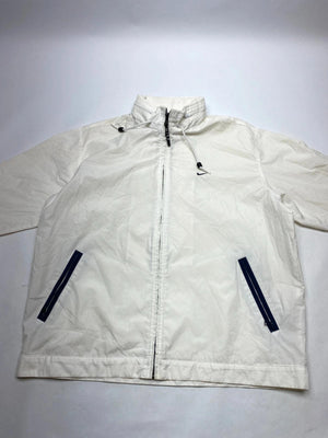 Nike Vintage White Full-Zip Windbreaker Jacket (Men’s L, Made in Thailand)