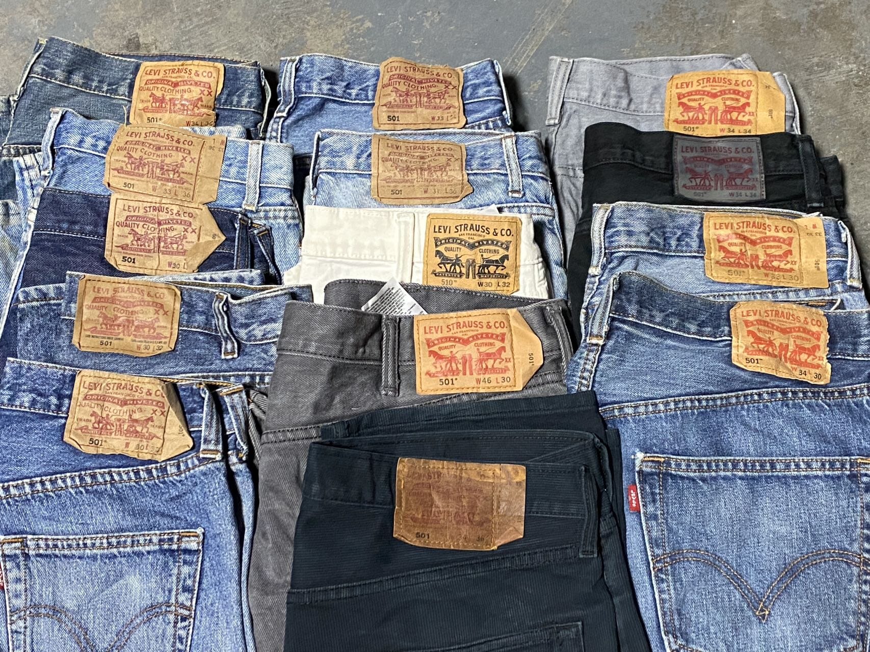 501 Levi's Denim Jeans Northern Pole Vintage Wholesale 