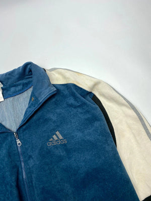 Adidas Vintage Blue and White Track Jacket