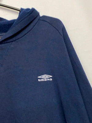 Vintage Umbro Navy Blue Embroidered Logo Hoodie