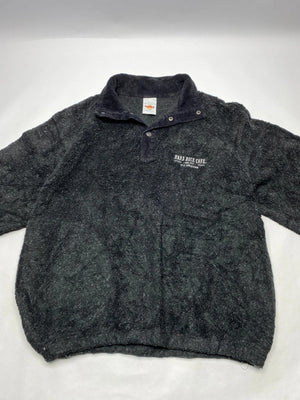 Hard Rock Cafe Sherpa Fleece Pullover – Black – XL – Vintage