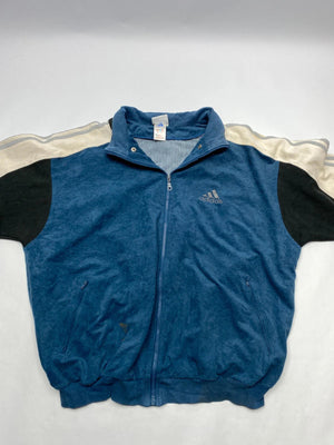 Adidas Vintage Blue and White Track Jacket