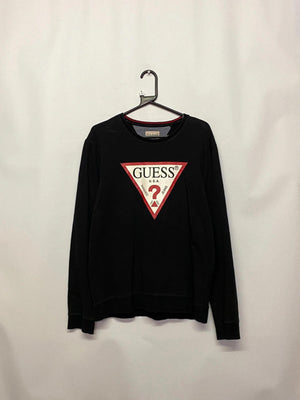 GUESS Los Angeles Black Triangle Logo Sweatshirt Size S