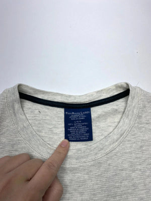 Polo Ralph Lauren Grey Long-Sleeve Top (Men’s L, 100% Cotton)