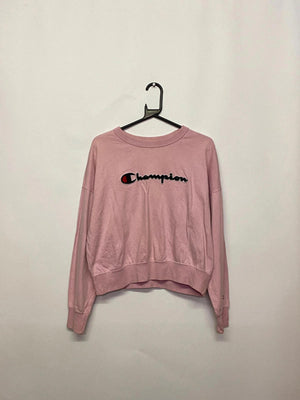Champion Pink Sweatshirt – Small, Embroidered Logo