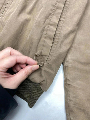 Vintage Lacoste Brown Bomber Jacket | Quilted Lining | Harrington Style