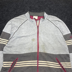 Grey Adidas Zip-through Sweater Men's XL