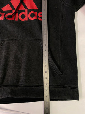 Adidas Black Hoodie with Red Logo – Size M