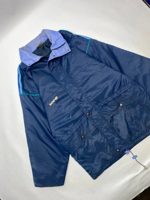 Vintage Adidas 80s/90s Navy & Light Blue Windbreaker Jacket (