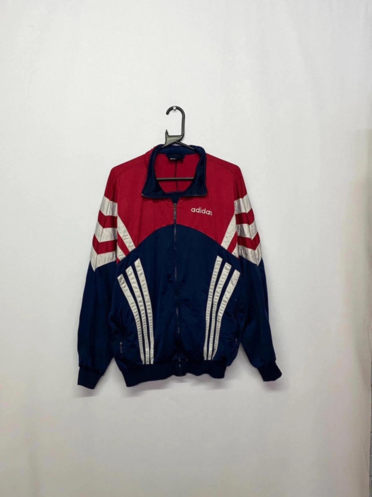 Vintage Adidas Track Jacket – Red/Navy/White Colourblock (D6 / F180)