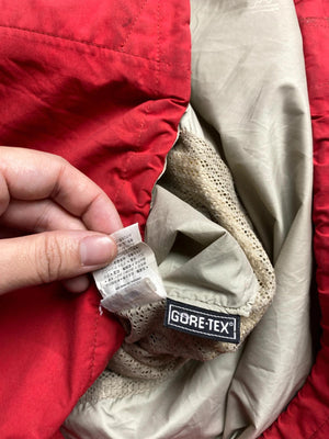 Patagonia Red & Beige Hooded Rain Jacket