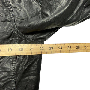 Black Leather Jacket Men's Large