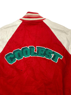 Red Bershka Varsity Jacket Men's XS