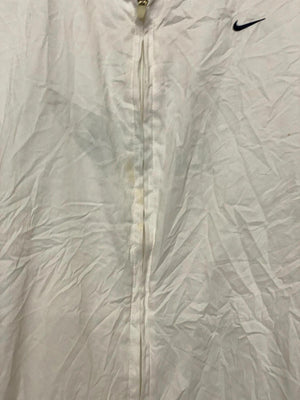 Nike Vintage White Track Jacket with Black Stripe Sleeves