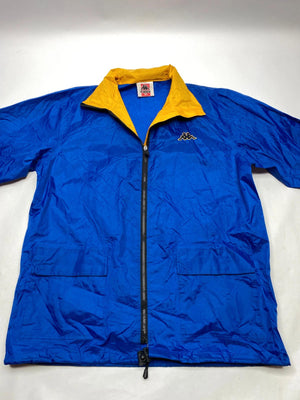 Kappa Vintage Blue & Yellow Full-Zip Windbreaker Jacket (Men’s XL)